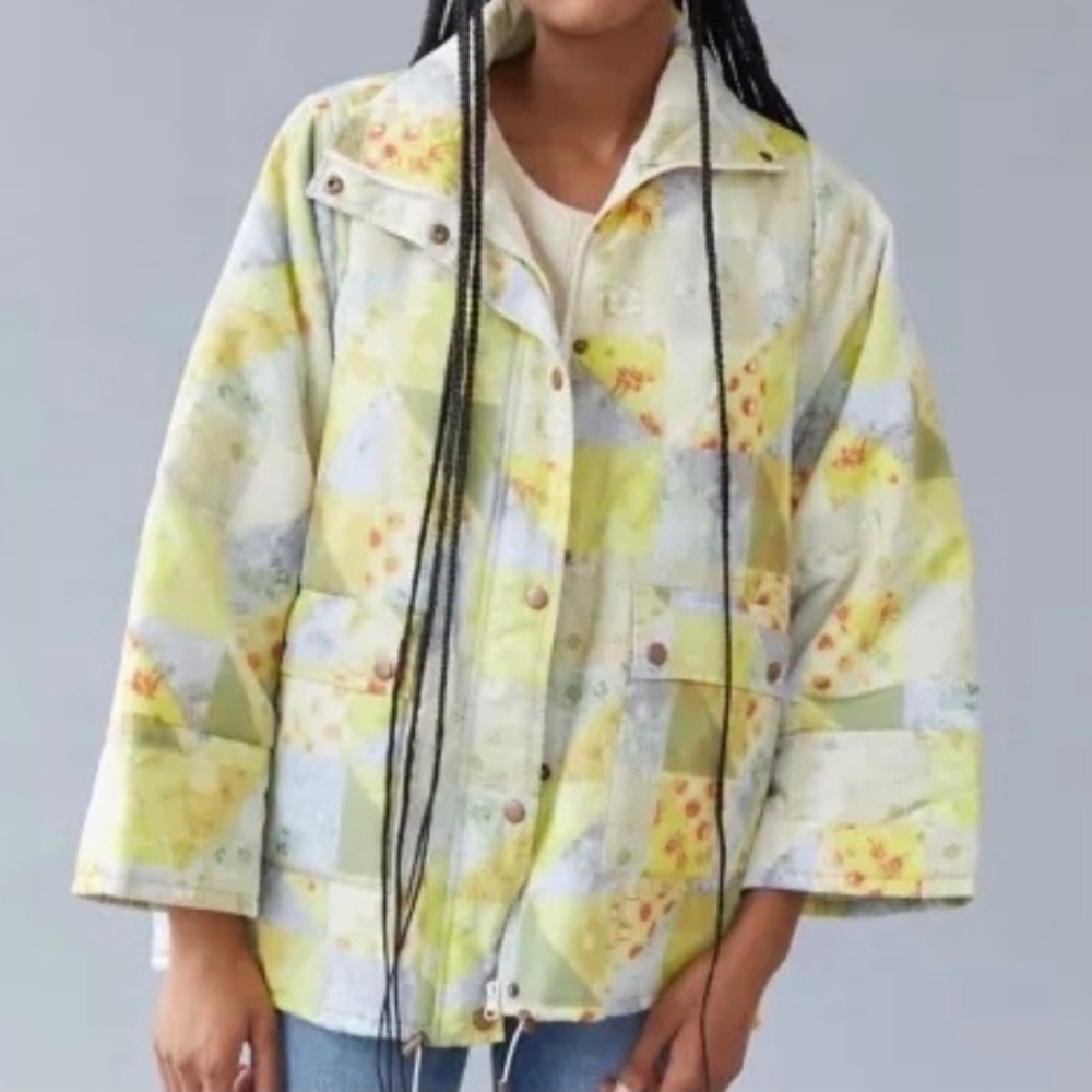 UO Kit Printed Nylon Puffer Jacket